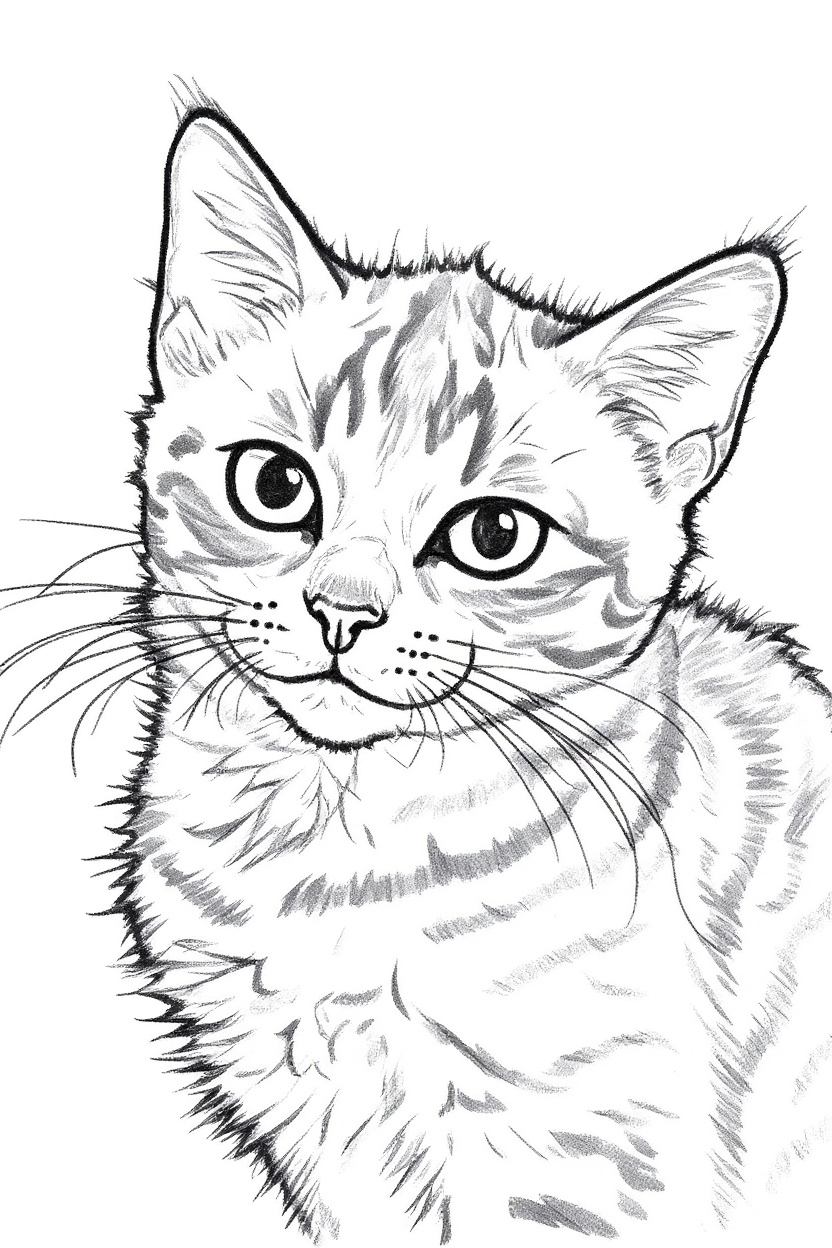 Cat coloring page