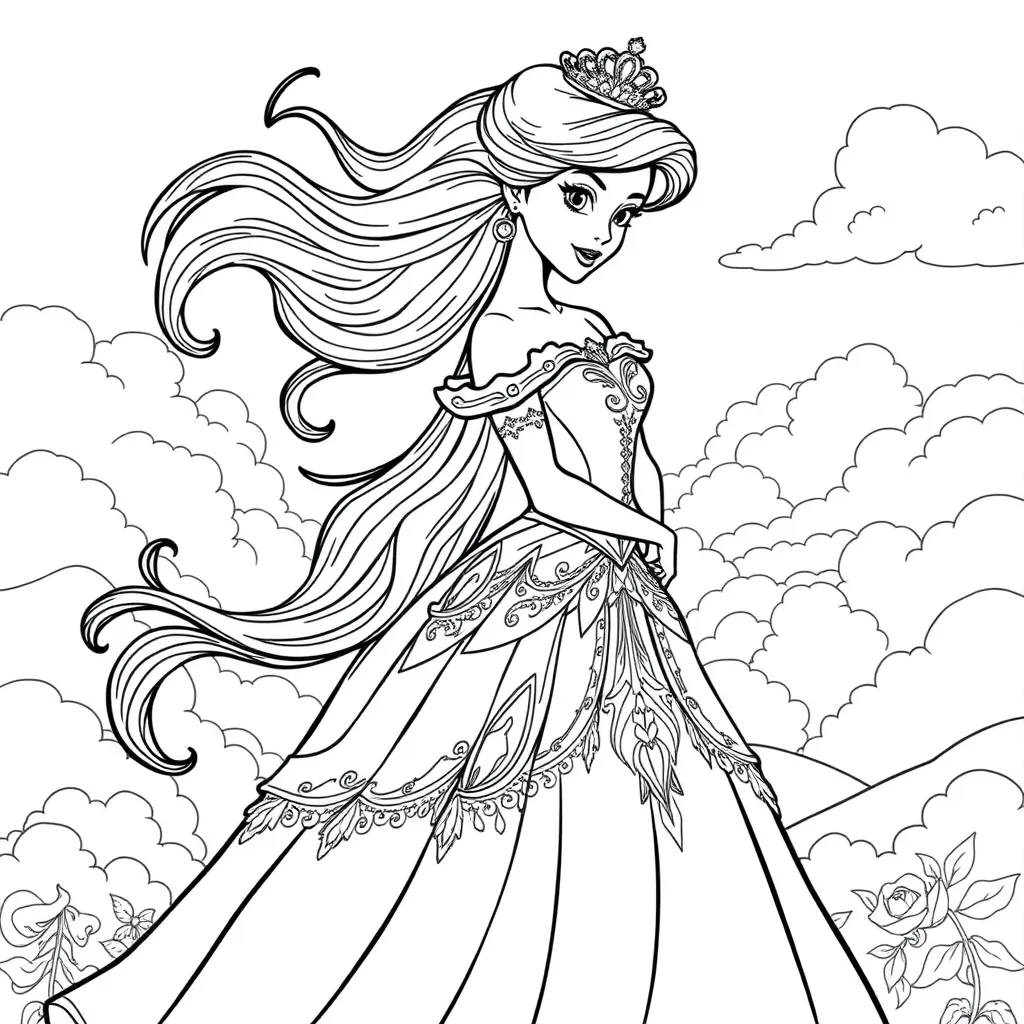 Princess coloring page